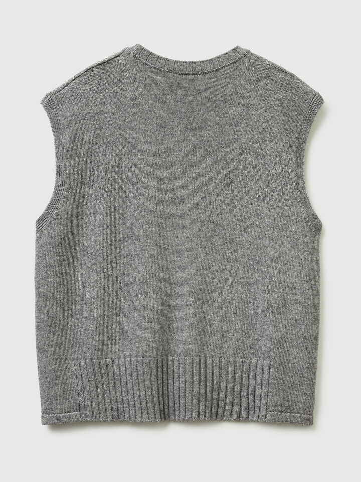 SLEEVELESS SWEATER Women image number 6
